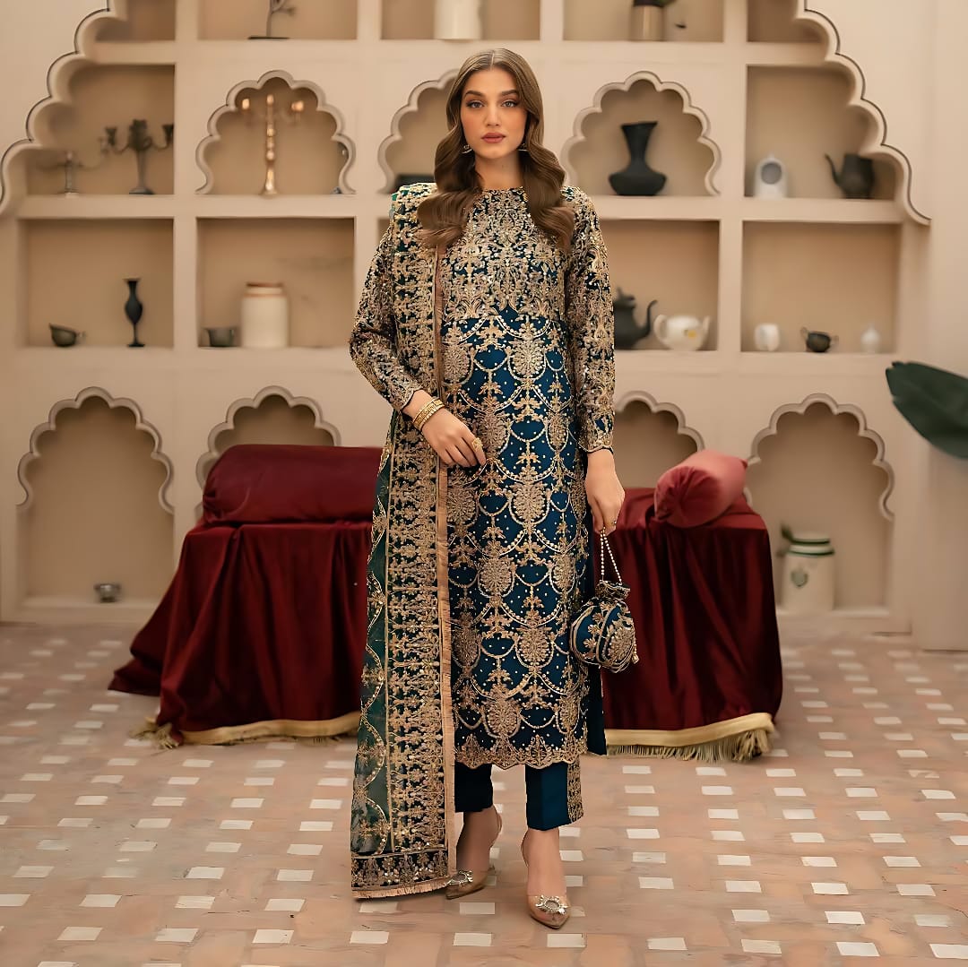 WEDDING EMBROIDERED PUNJABI SUIT