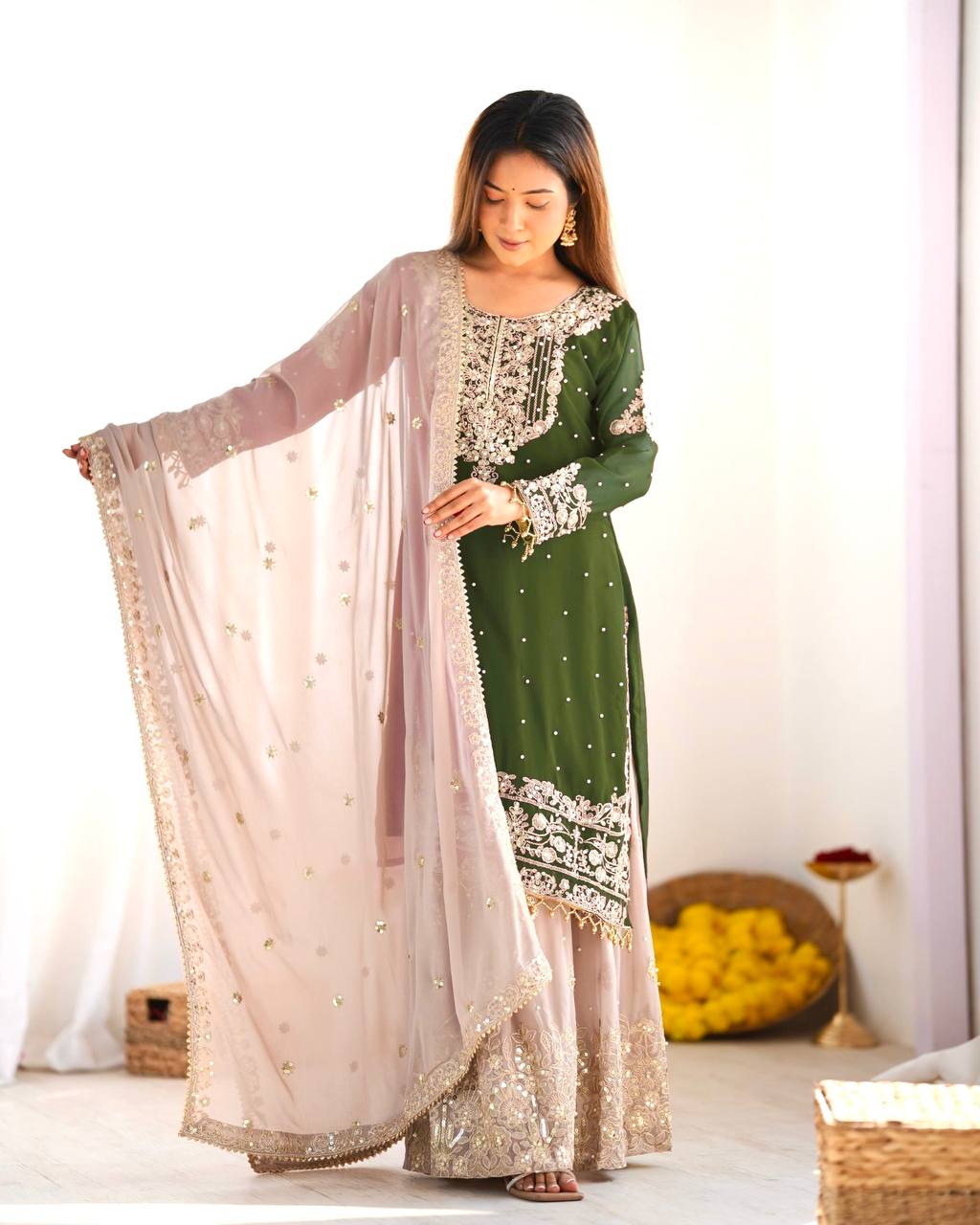 WEDDING EMBROIDERED PUNJABI SUIT