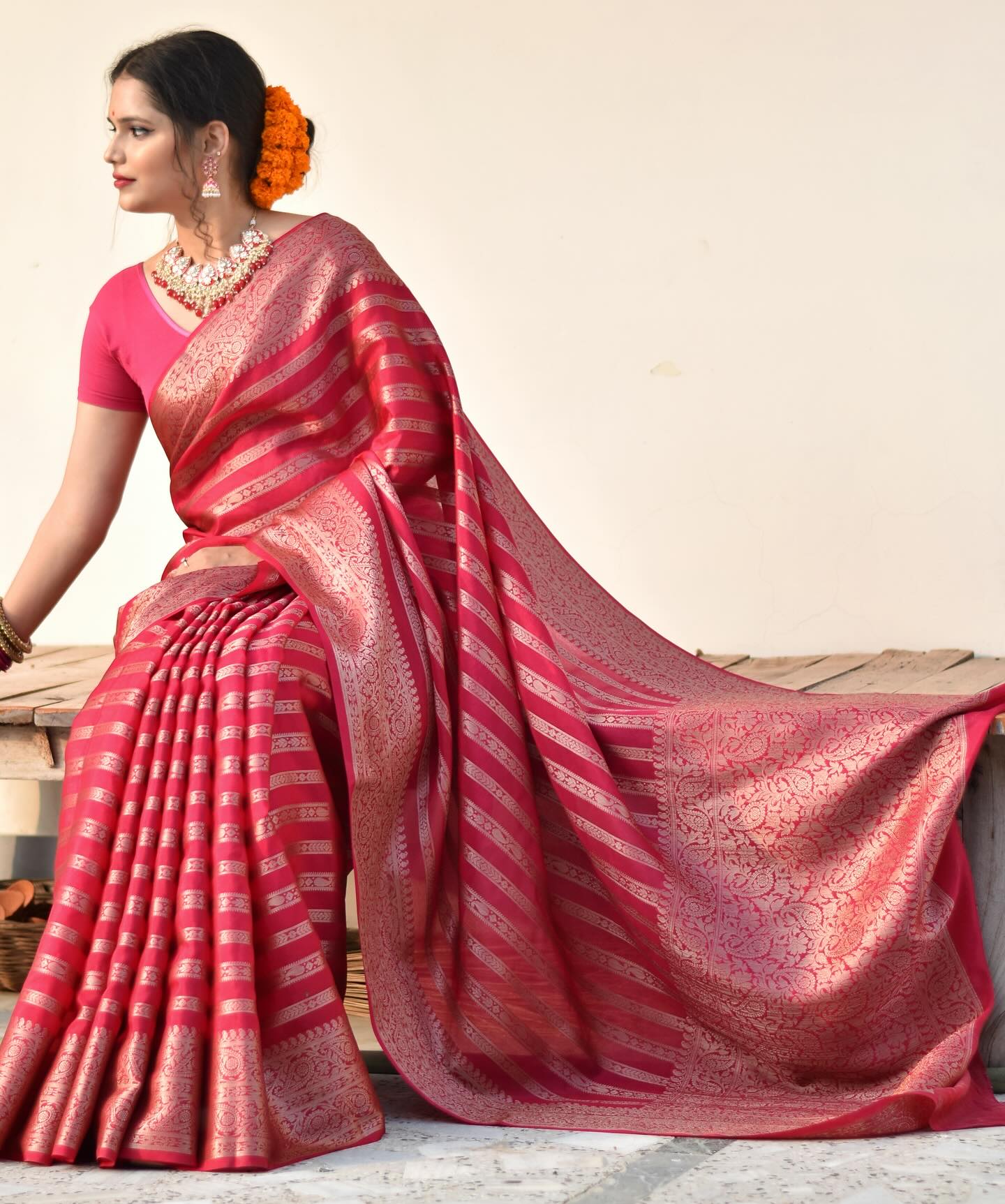 LEHERIYA SOFT SILK SAREE