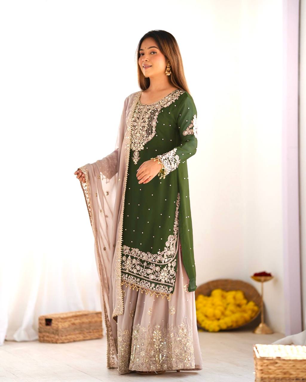 WEDDING EMBROIDERED PUNJABI SUIT